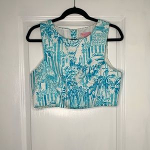 Lily Pulitzer melody crop top & pleated skirt set!